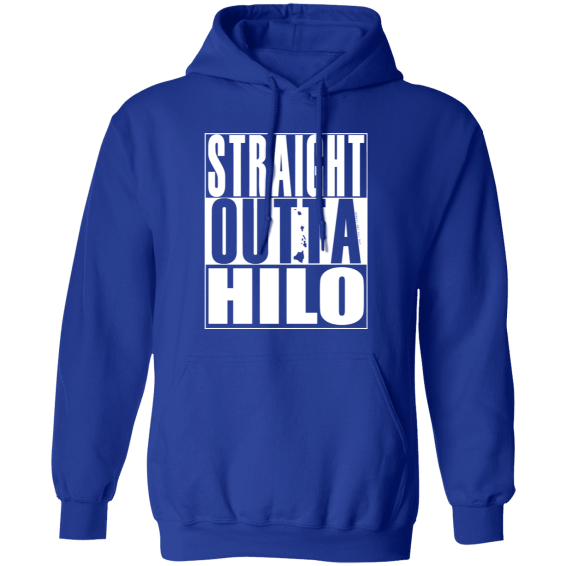 Straight Outta Hilo (white ink) Pullover Hoodie