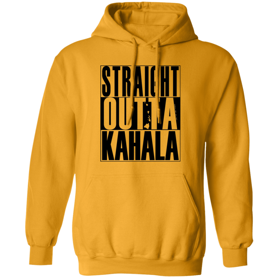 Straight Outta Kahala (black ink) Pullover Hoodie