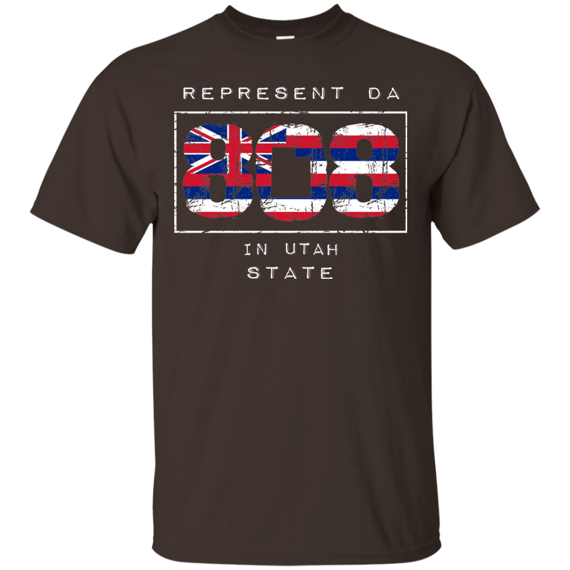 Rep Da 808 In Utah State Ultra Cotton T-Shirt, T-Shirts, Hawaii Nei All Day