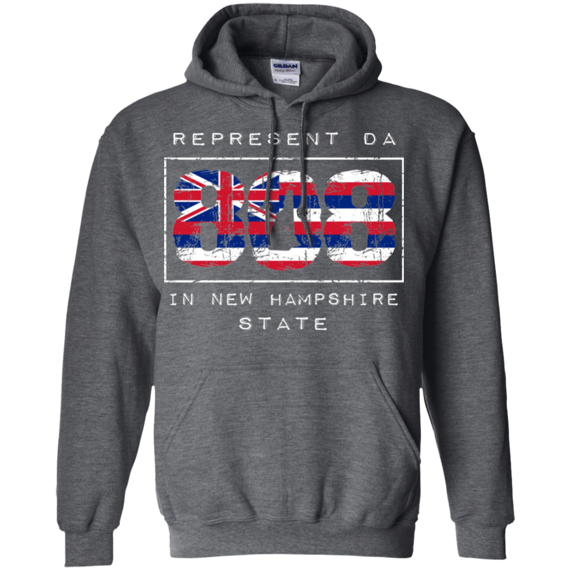 Rep Da 808 In New Hampshire State Pullover Hoodie, Sweatshirts, Hawaii Nei All Day