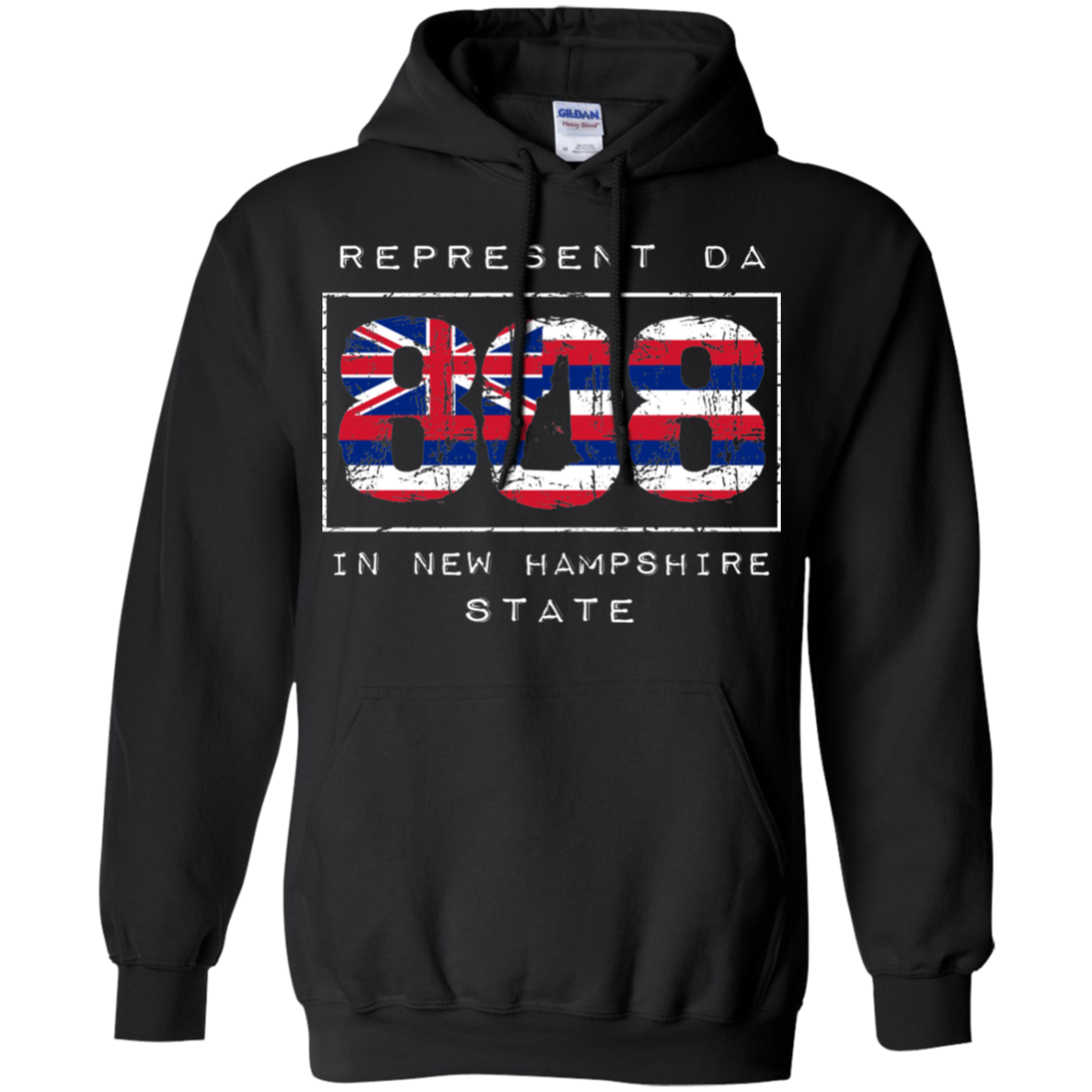 Rep Da 808 In New Hampshire State Pullover Hoodie, Sweatshirts, Hawaii Nei All Day